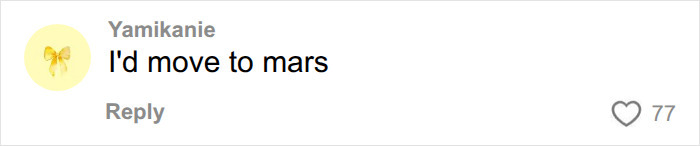 User joking about moving to Mars after wedding wardrobe incident