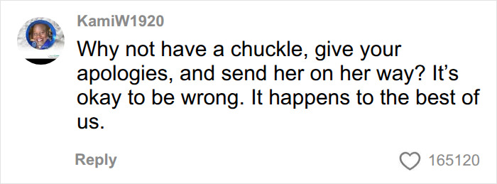 Comment suggesting apology and kindness in woman with no right hand phone ticket situation Comment suggesting apology and kindness in woman with no right hand phone ticket situation