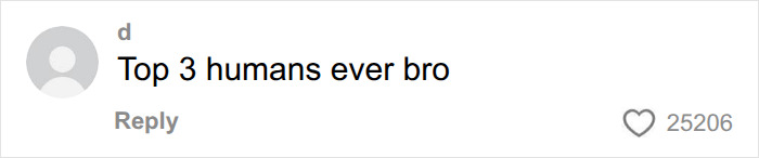 A comment reading Top 3 humans ever bro, praising David Attenborough's life and diet, with 25206 likes.