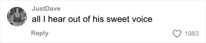 A comment section with a user named JustDave, who has an anime avatar. The comment says "all I hear out of his sweet voice." This relates to David Attenborough's long life and diet.