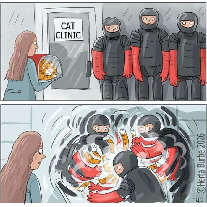 This Lithuanian Artist Turns Cats Into The Stars Of Her Tender Illustrated Stories (50 Pics)
