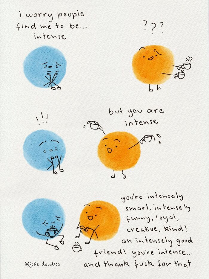 Artist Turns Tiny Watercolor Doodles Into Gentle Comics About Love, Anxiety, And Everyday Life-Interview