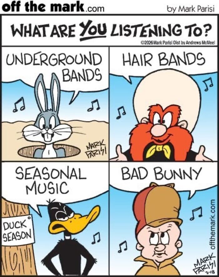 Mark Parisi Turns Music Taste Into A Hilarious Character Game In His New “Off The Mark” Comics (21 Pics)