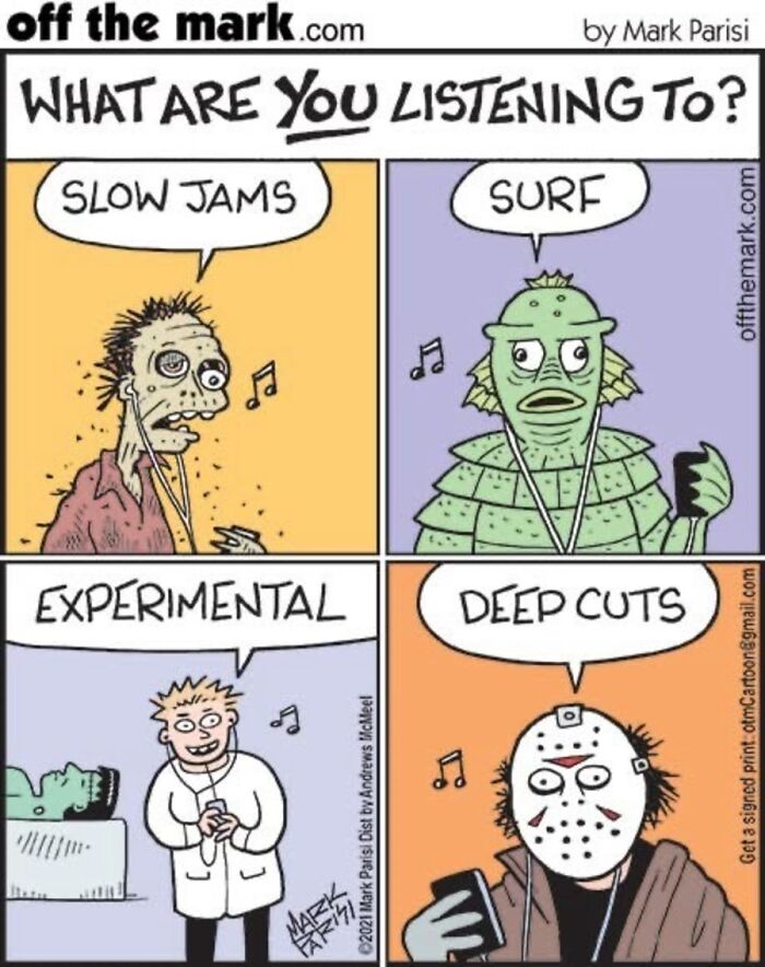 Mark Parisi Turns Music Taste Into A Hilarious Character Game In His New “Off The Mark” Comics (21 Pics)