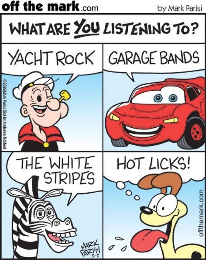 Mark Parisi Turns Music Taste Into A Hilarious Character Game In His New “Off The Mark” Comics (21 Pics)