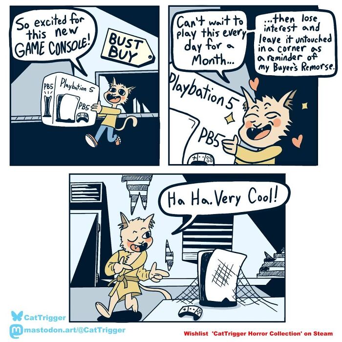 30 “Cat Trigger” Comics Full Of Sharp Humor And Unexpected Endings, Created By Patrick Cheng (New Pics)