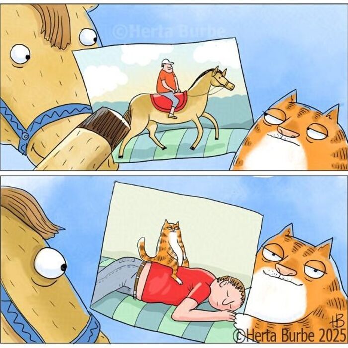 This Lithuanian Artist Turns Cats Into The Stars Of Her Tender Illustrated Stories (50 Pics)