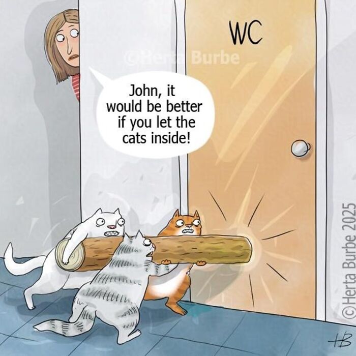 This Lithuanian Artist Turns Cats Into The Stars Of Her Tender Illustrated Stories (50 Pics)
