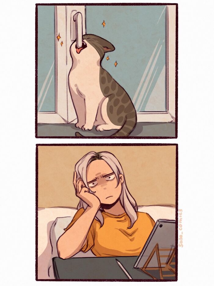 Artist Creates Funny And Relatable Comics About Cats, Relationships, And Everyday Chaos