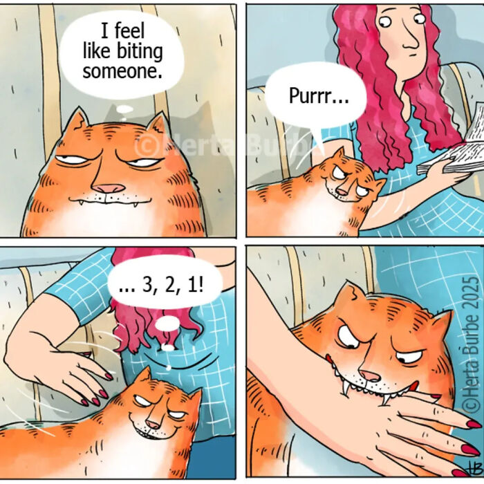 This Lithuanian Artist Turns Cats Into The Stars Of Her Tender Illustrated Stories (50 Pics)