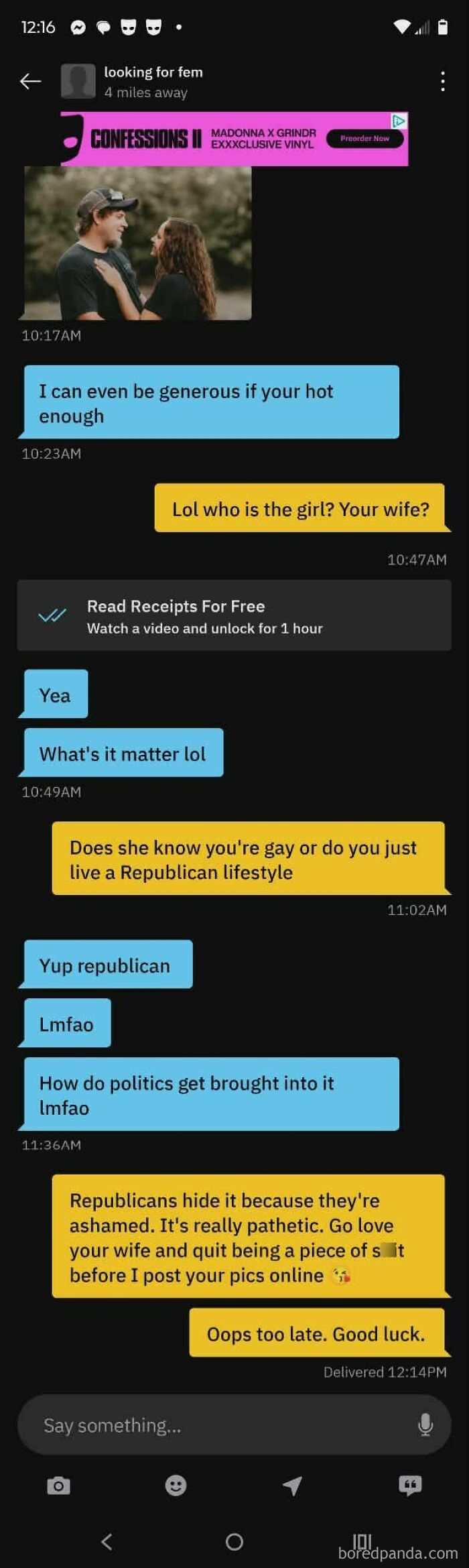 Chat about generosity and political lifestyle involving a Republican lifestyle