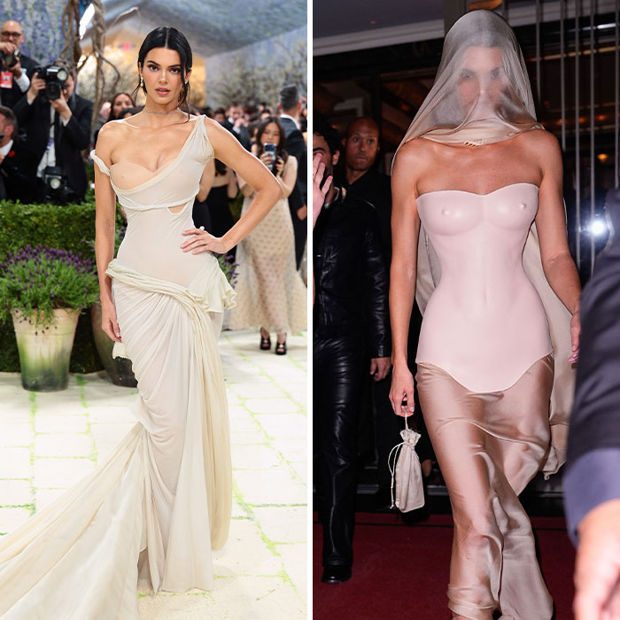 Kendall Jenner's fashion transformations from Met Gala to afterparty, showcasing elaborate looks and shedding them for a bold change.