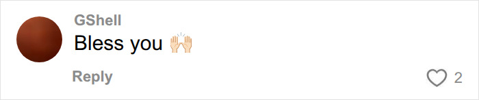 A comment from GShell reads, Bless you 🙏 with 2 likes. This positive interaction highlights the emotional impact of a diagnosis changing everything for a man.
