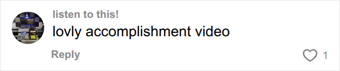 A user comment on a video, stating lovly accomplishment video, with a profile picture of a tech setup. Could a diagnosis change everything for a man?