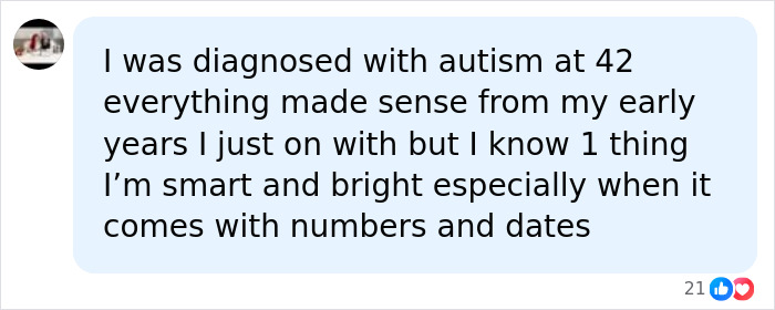 A person shares a diagnosis changing everything for them. This diagnosis helps clarify past life experiences.