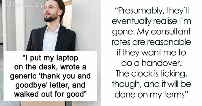 Employee Quietly Walks Away, Charges Panicking Company 3.5x To Fix Their Mistake