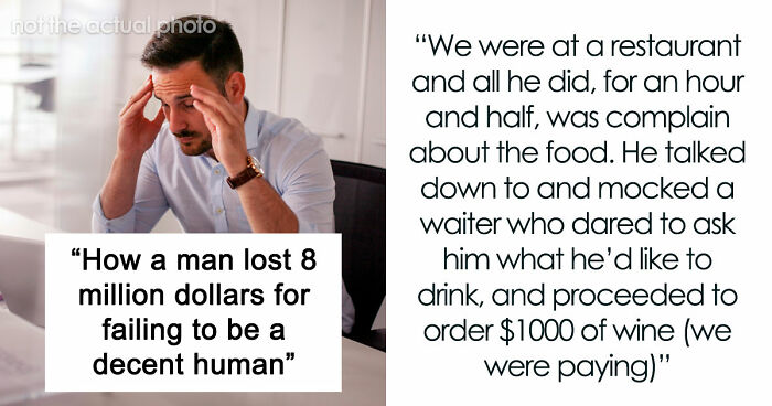 Boss Spends Entire Dinner Acting Like A Jerk, Ends Up Losing Millions Weeks Later