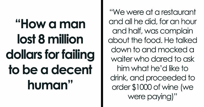Boss Spends Entire Dinner Acting Like A Jerk, Ends Up Losing Millions Weeks Later