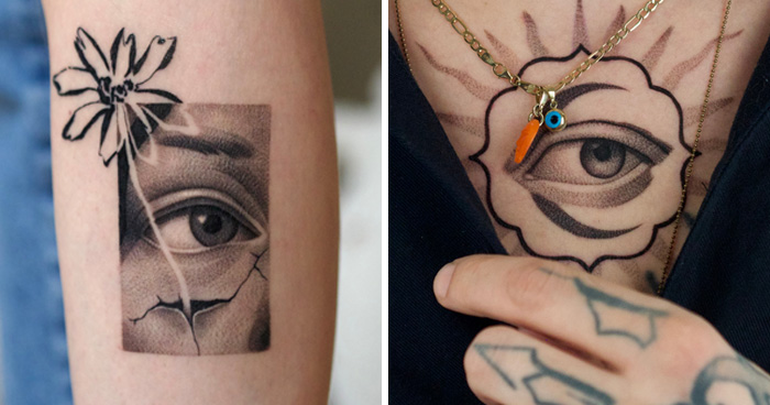 22 Of My Favorite Tattoos Inspired By Eyes I’ve Designed—Inspired By Surrealism, Pop Culture, And Human Emotion