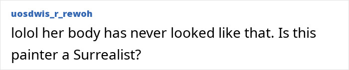 A screenshot of a comment from uosdwis_r_rewoh asking if the painter of Meghan Markle's birthday post for Prince Archie is a Surrealist.