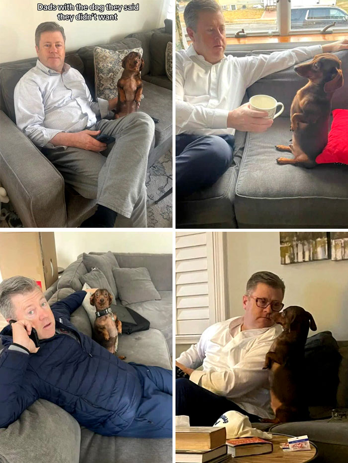 Dad With The Dog He Said He Didn't Want