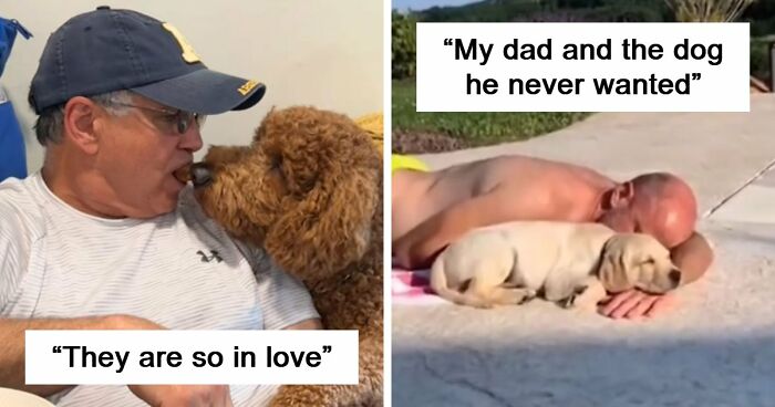 43 Times Men Got A Pet Against Their Will And Went From “Absolutely Not” To “That’s My Baby”
