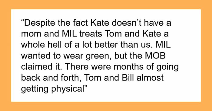 MIL Throws A Pity Party Over Not Wearing Green For Son’s Wedding, Plans To Switch Dresses Anyway