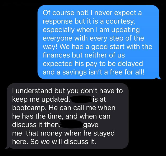 Financially Irresponsible MIL Refuses DIL's Request To Pay Back $1.5K Loan, Says She's On Vacation