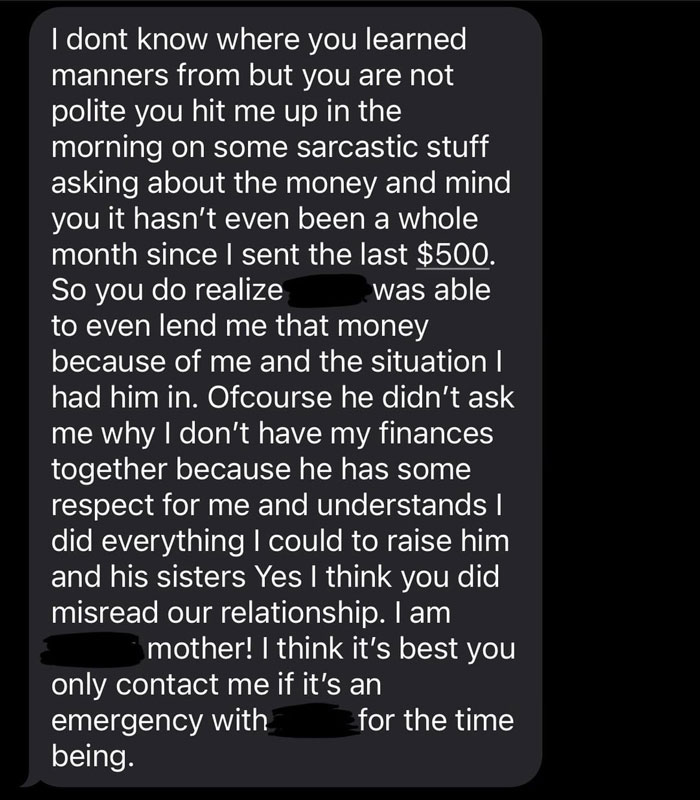 Financially Irresponsible MIL Refuses DIL's Request To Pay Back $1.5K Loan, Says She's On Vacation