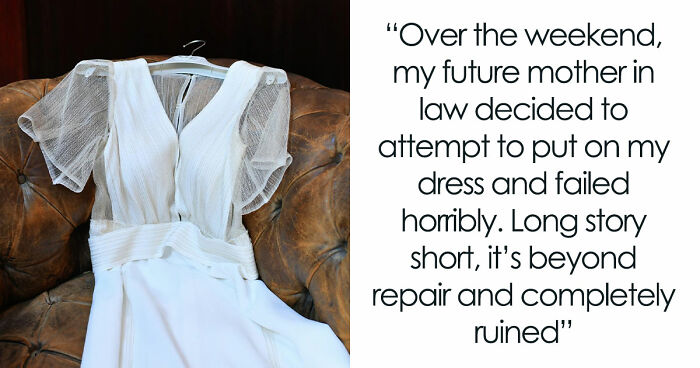 Bride Aghast As MIL Ruins Her $11K Wedding Dress, Loses It When Groom Says She’s “Overreacting”