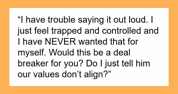 Guy Says GF Must “Submit” To Being A SAHM With Traditional Values, She Feels Lost And Trapped