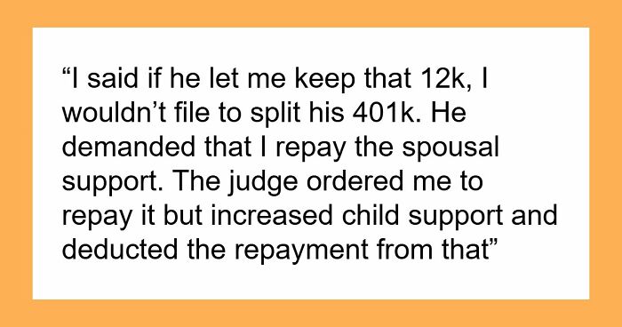 Narcissistic Guy Refuses To Pay Spousal Support And Takes Ex To Court, Ends Up Paying With 401k