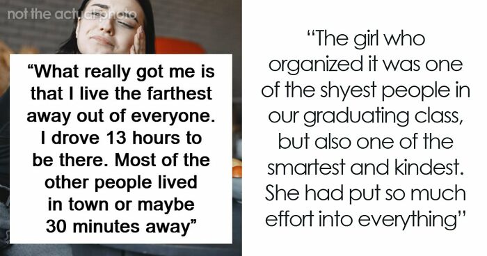 Woman Spends 13 Hours On The Road For Class Reunion, Can’t Believe People’s Audacity When She Gets There