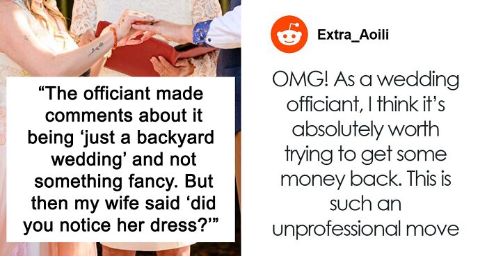 Wedding Officiant’s Choice Of Attire Enrages Guests And Leaves Couple Baffled