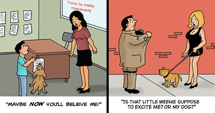 This Artist’s 30 Funny Dog Comics Perfectly Capture The Weird Logic Of Man’s Best Friend
