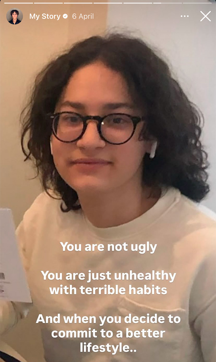 Young person sharing message on unhealthy habits and looksmaxxing lifestyle