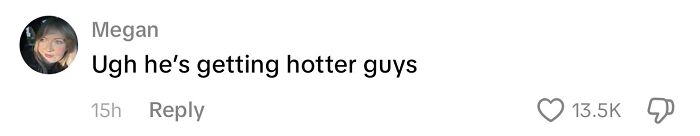 Social media comment praising Paul Rudd's looks
