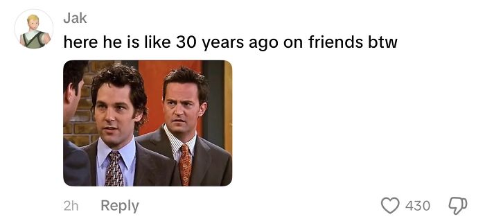 Old Friends sitcom scene featuring young Paul Rudd