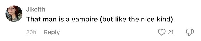 Comment calling Paul Rudd a nice vampire for his age-defying looks