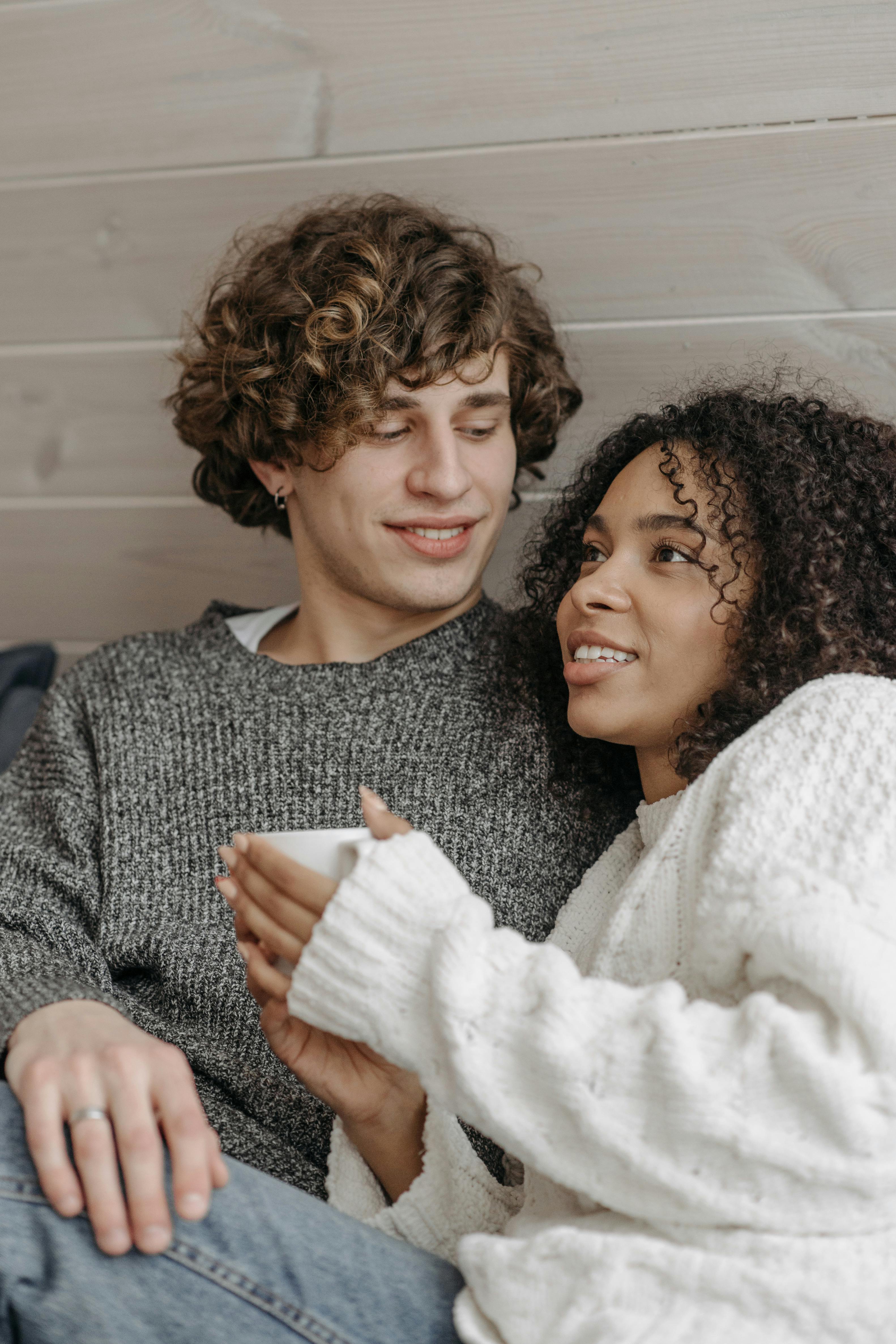 Couple having a serious conversation about family issues