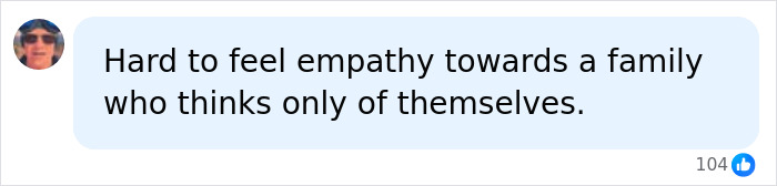 A social media comment on Vanessa Trump's diagnosis: Hard to feel empathy towards a family who thinks only of themselves.