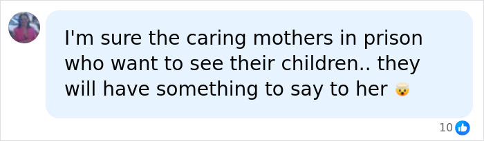Comment about mothers in prison and their children