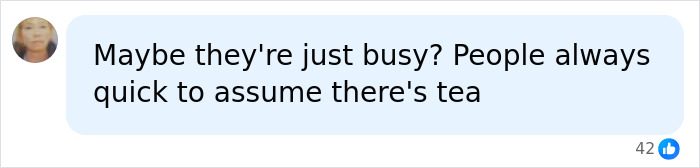 Comment about people being busy and assumptions