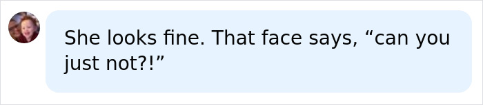 Comment about Michelle Obama's expression saying can you just not