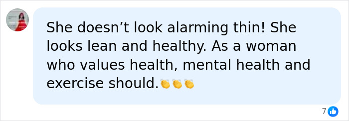 Comment defending Michelle Obama's health and appearance