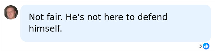 Comment saying JFK Jr. cannot defend himself Comment saying JFK Jr. cannot defend himself