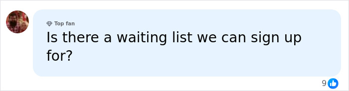 Comment asking about waiting list sign up related to seal incident