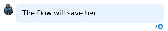 Comment saying the Dow will save her related to Pam Bondi cancer diagnosis