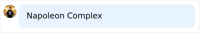 Comment mentioning Napoleon Complex in manspreading discussion