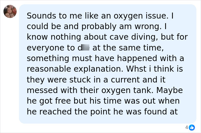 Comment speculating oxygen issue caused Maldives cave dive tragedy Comment speculating oxygen issue caused Maldives cave dive tragedy